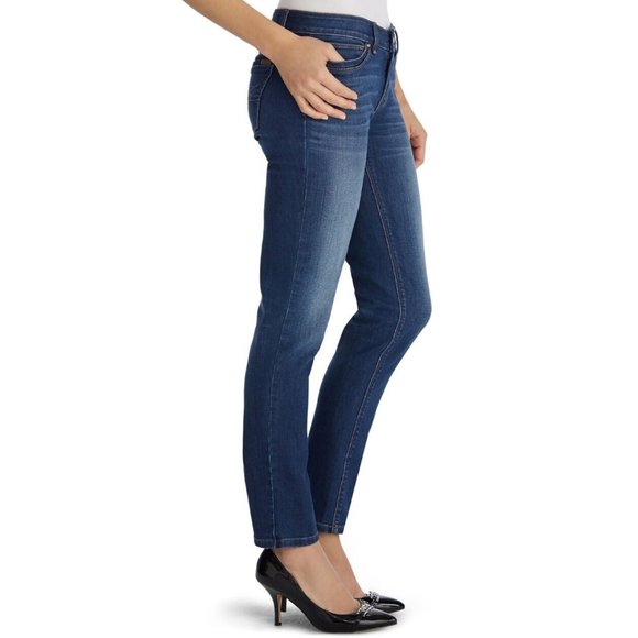 White House Black Market Denim - WHBM Slim Leg Jeans Ankle Indigo Wash Denim Size 6
